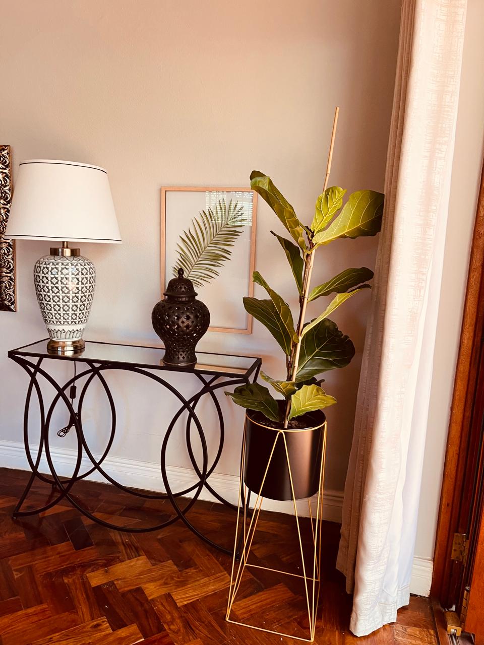 Black & Mirror Console Table
